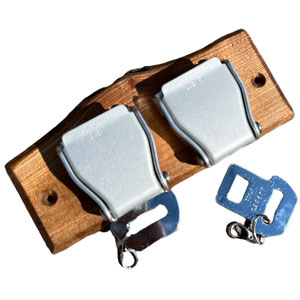 SOLD-Aeroplane Belt Buckle Key Holder (Elm Twin)