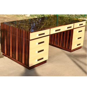 Bespoke Ebony Art Deco Desk