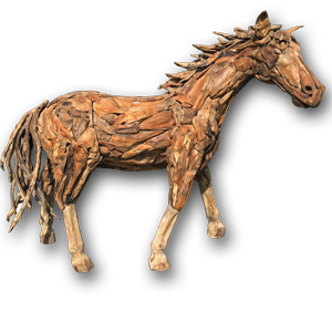 Teak Root Forest Horse Large