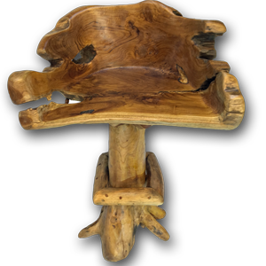 Teak Root Swivel Stool