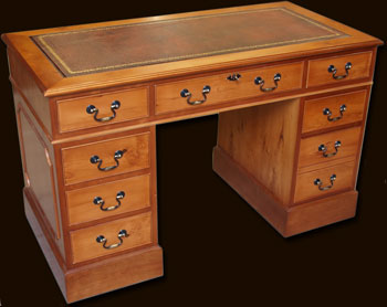 4' x 2' Regency Reproduction Pedestal Desk