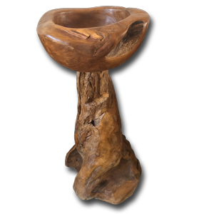 Teak Root Bird Bath