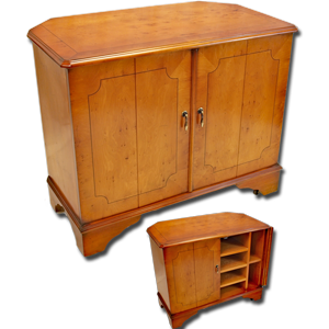 Corner TV Stand with Split-Folding Doors