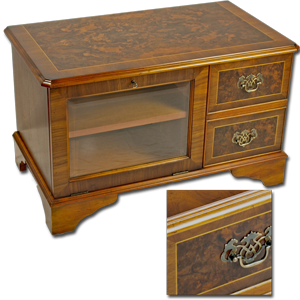 Regency TV Stand With Glass Door