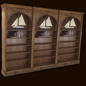 Arched Combination Open Bookcases