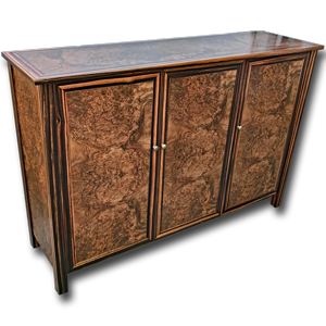 Bespoke Burr Walnut and Ebony  Art Deco Sideboard