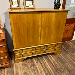 Oak Enclosed TV Cabinet