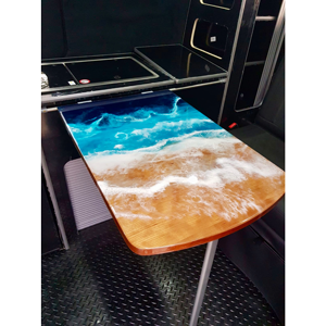 Campervan Resin & Cherry Ocean Table