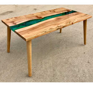 Elm & Green Resin River Coffee Table