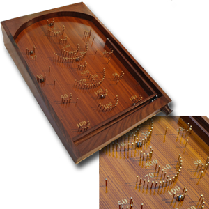 Large Classic Rosewood Table Top Bagatelle Game
