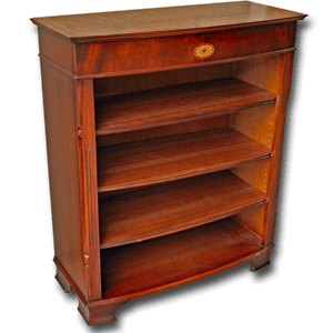 Low Bow Front Open Bookcase