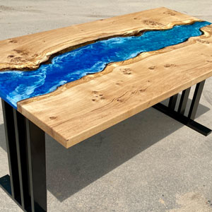 Oak & Ocean Effect River Dining Table