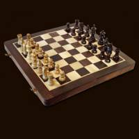 Small Rosewood Folding Chess Set