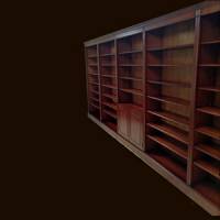 Combination Bookcase System in Mahogany