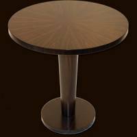 Ebony Circular Lamp Table