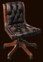 Antique Reproduction Regency Full Saddle Swivel Desk Chair