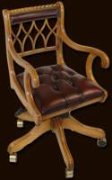Antique Reproduction Hourglass Swivel Chair
