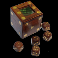 Classic Rosewood Dice Set in Dice Box