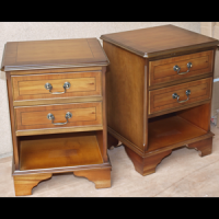 Bespoke Yew Bedside Cabinets