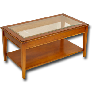 Reproduction Sheraton Coffee Table with Glass Top