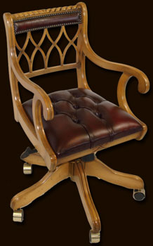 Antique Reproduction Hourglass Swivel Chair