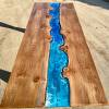 Burr Elm & Ocean Art Large River Dining Table Thumbnail