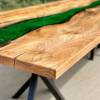 Elm & Kryptonite Green Resin River Dining Table Thumbnail
