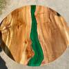 Elm Circular Resin River Dining Tables x8 Thumbnail