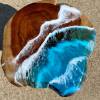 Teak & Resin Ocean Art Side Table 2 Thumbnail