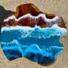 Teak & Resin Ocean Art Side Table Thumbnail