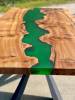 Frosted Green Dining Table with Lights Thumbnail