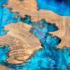 UK Teak & Ocean Resin Side Table Thumbnail