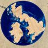 UK Map Side Table Oak 2 Thumbnail