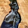 Character Oak River Dining Table Black & Grey Waves Thumbnail