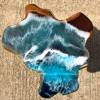 Teak & Resin Ocean Art Side Table 2 Thumbnail