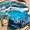 Teak & Resin Ocean Art Side Table 2 Thumbnail