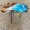 Teak & Resin Ocean Art CoffeeTable  Thumbnail