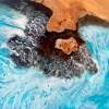 Burr Elm & Ocean Art River Coffee Table Thumbnail
