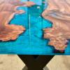 Burr Elm & Reef Blue River Dining Table Thumbnail