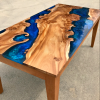 Burr Elm & Resin River Dining Table Thumbnail