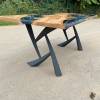 Burr Oak Islands Dining Table Deep Sea Resin  Thumbnail