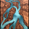 Stunning Burr Walnut & Blue Resin River Coffee Table Thumbnail