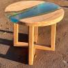 Olive Circular Lamp River Table Blue Thumbnail