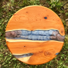 Yew Circular Resin River Side Table 2 (SOLD) Thumbnail
