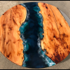 Circular Yew & Resin River Dining Table 6 Seater Thumbnail
