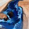 Burr Elm & Deep Sea Console Table Thumbnail