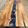 Elm & Bespoke Resin River Dining Table Thumbnail