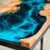 River Console Table With Galactic Blue Artwork Thumbnail