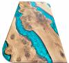 Diagonal Burr Oak River Dining Table Thumbnail