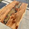 Burr Elm & Molten Gold River Dining Table Thumbnail